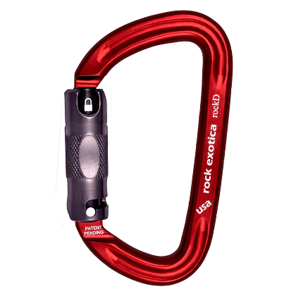 Mosquetón Aluminio Tipo D 3 Tiempos 29kN RockD Auto-Lock (C2-A) – Rock Exotica