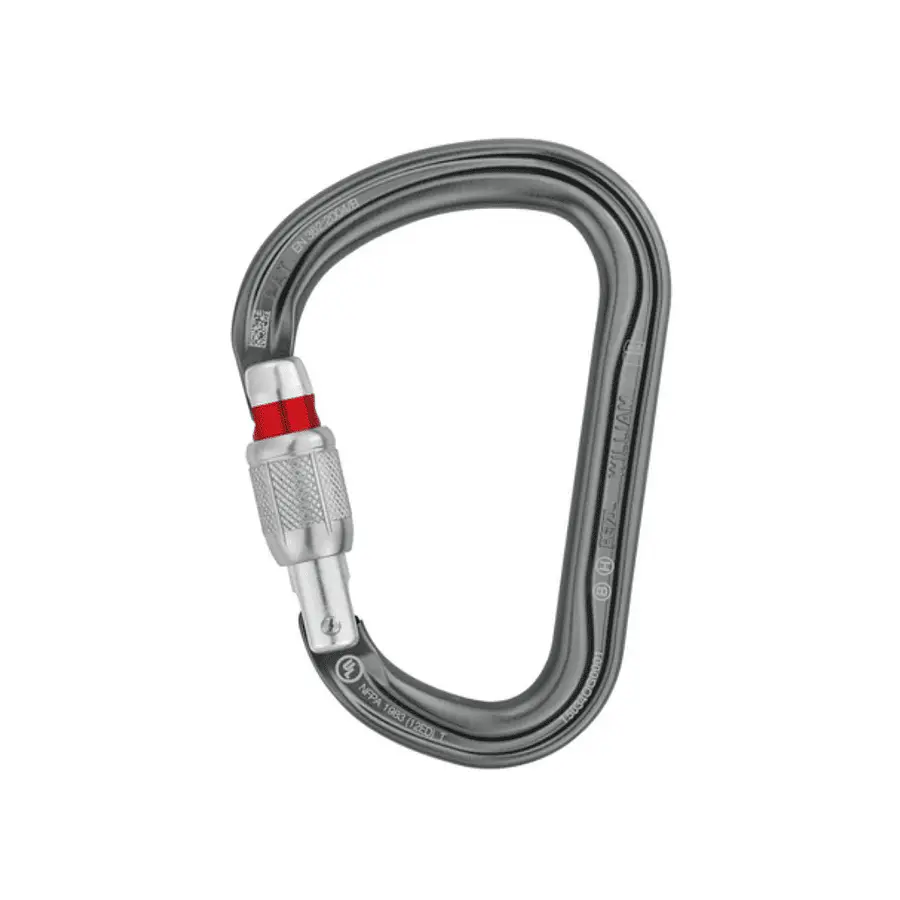Mosquetón Aluminio Tipo HMS Rosca 27kN William Screw Lock – Petzl