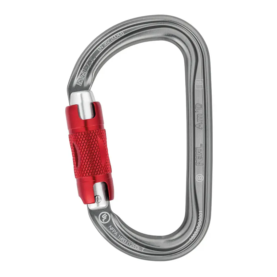 Mosquetón Aluminio Tipo D 3 Tiempos Am’D Twist-lock – PETZL