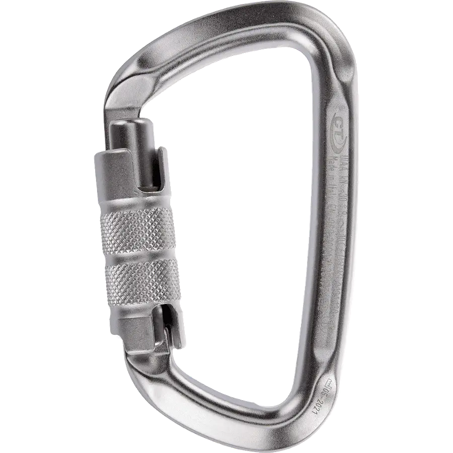 Mosquetón Aluminio Tipo D 3 Tiempos 30kN D-Shape TG – Climbing Technology