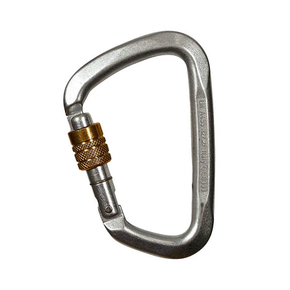 Mosquetón Acero Tipo D Rosca 50kN Large Steel SG – Climbing Technology