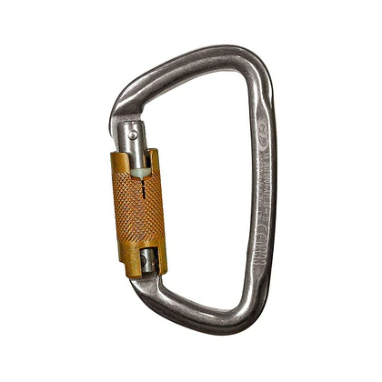 Mosquetón Acero Tipo D 3 Tiempos 35kN D-Shape S-STEEL TG – Climbing Technology