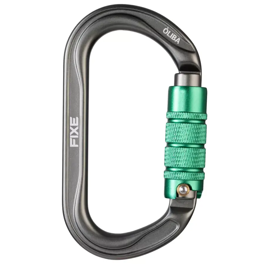 Mosquetón Aluminio Oval 3 Tiempos 25kN Óliba Triple Lock – Fixe