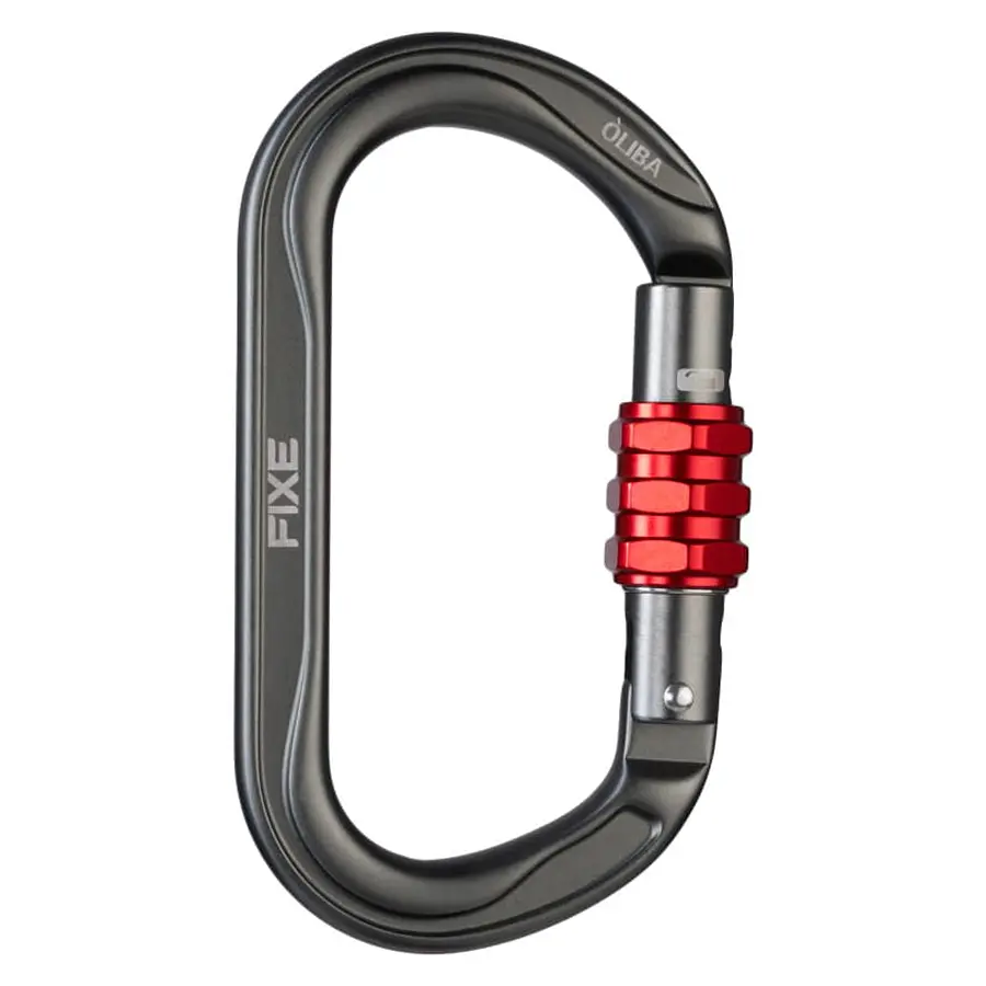Mosquetón Aluminio Oval Rosca 25kN Óliba – Fixe