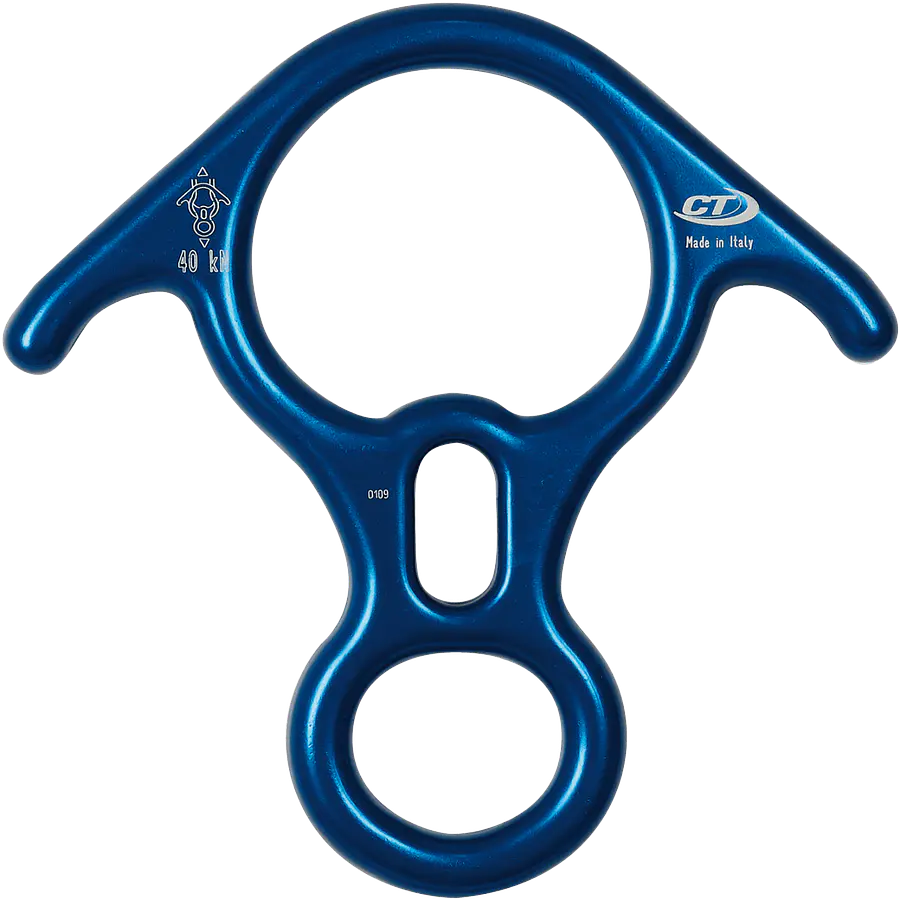 Descendedor – Asegurador tipo 8 Otto Rescue Aluminio con orejas – Climbing Technology