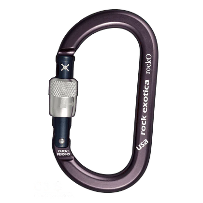 Mosquetón Aluminio Oval Rosca 24kN RockO Screw-Lock (C3-S) – Rock Exotica
