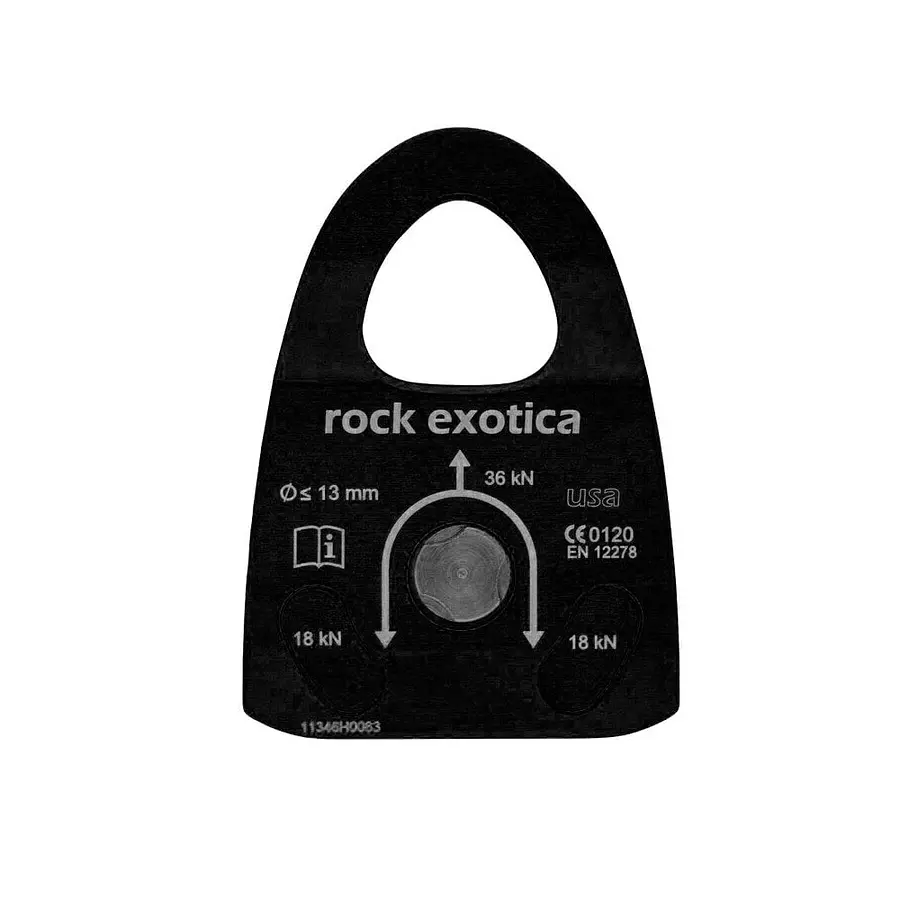 Polea Simple Machined Rescue (P22) Negra 36kN – Rock Exotica