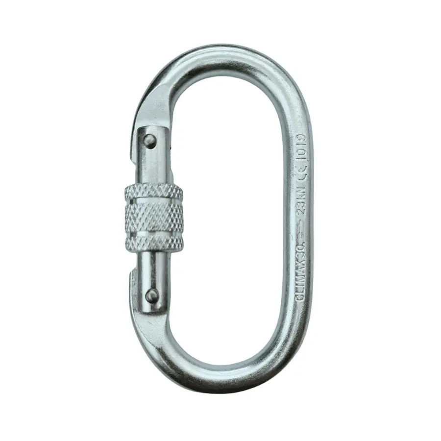 Mosquetón Acero Oval Rosca 23kN – Climax
