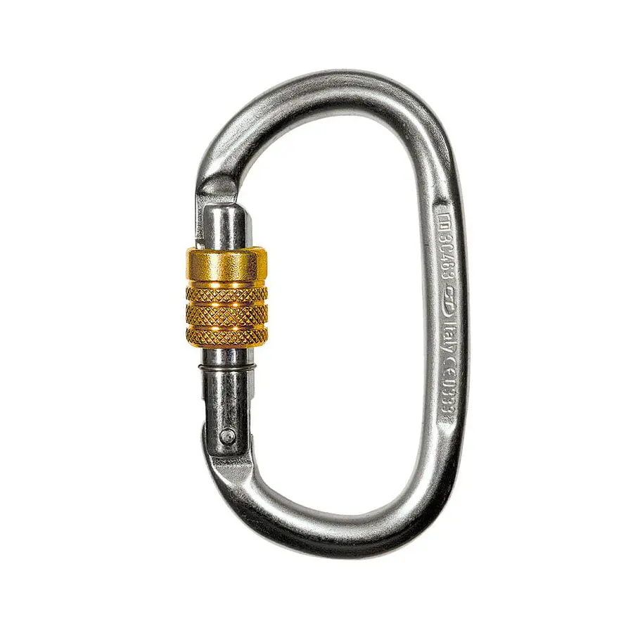 Mosquetón Acero Oval Rosca 30kN Pillar Steel SG – Climbing Technology