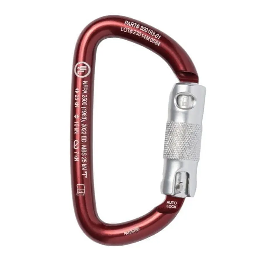 Mosquetón Aluminio Tipo D 3 Tiempos 26kN Protech™ NFPA – CMC Rescue