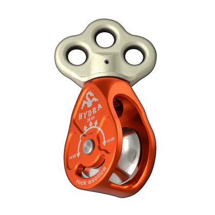 Polea Simple HYDRA triple punto de anclaje con destorcedor 28kN – Rock Exotica