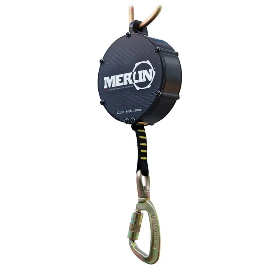 Retráctil Anticaída de cinta 6.6 mts Merlin FAB Negro – ISC