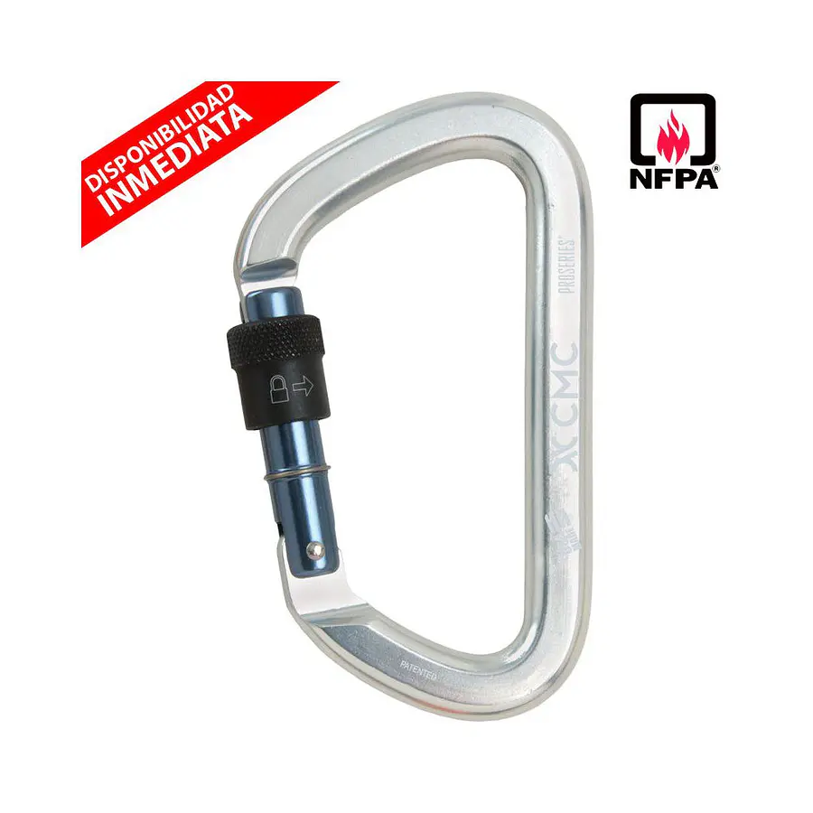 Mosquetón Aluminio Tipo D Rosca 47kN ProSeries® NFPA – CMC Rescue