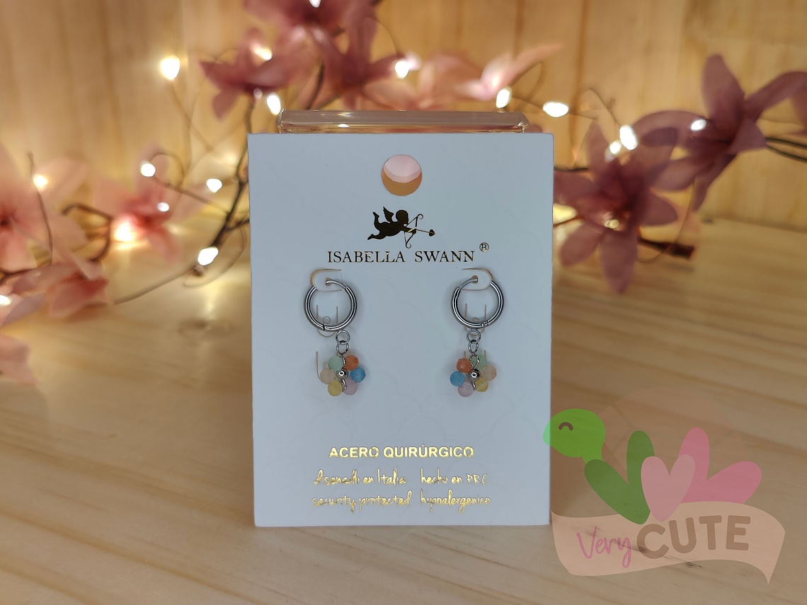 Aros Pequeños - diseño Flor 1