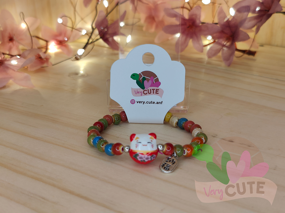 Pulsera Gato de la Suerte - Cuentas 1