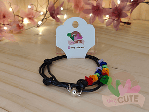 Dúo Pulseras Pride - Cordón Negro