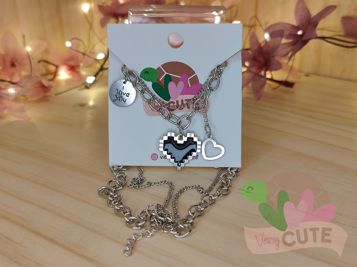 Collar Corazón Negro 1