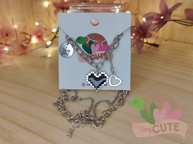 Collar Corazón Negro 1