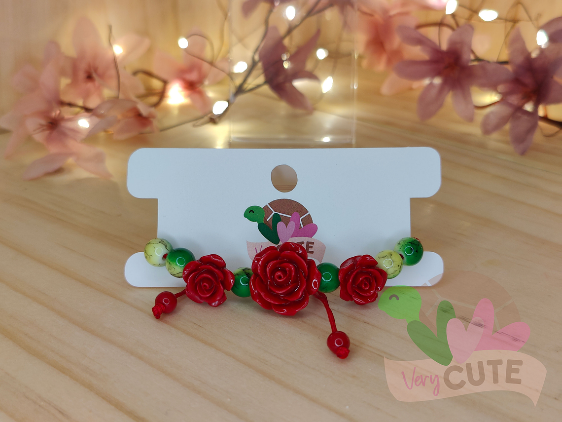 Pulsera Rosas Rojas 2