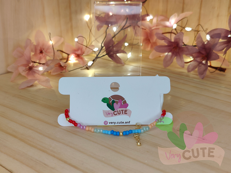 Pulsera Cuentas Arcoíris Pastel 1