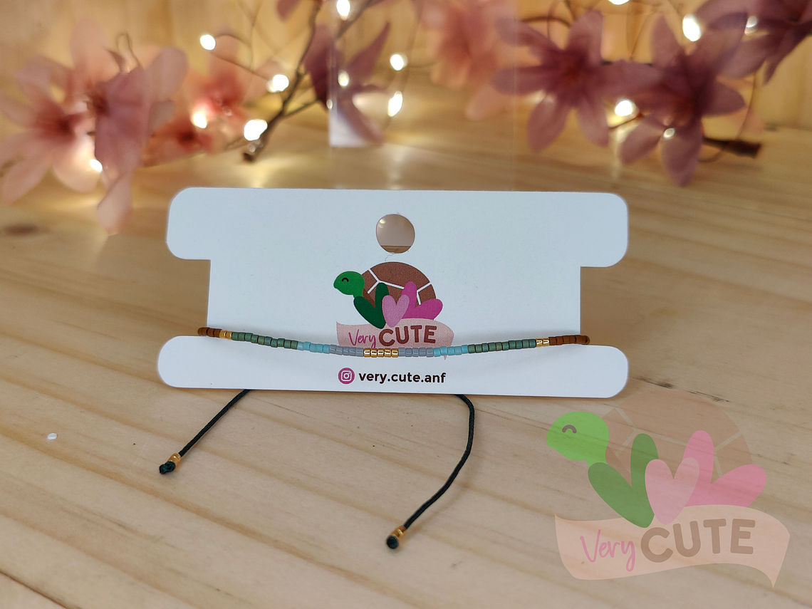 Pulsera Mostacilla Fina - Cuerda 1