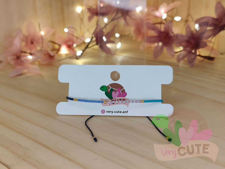 Pulsera Mostacilla Fina - Cuerda 5