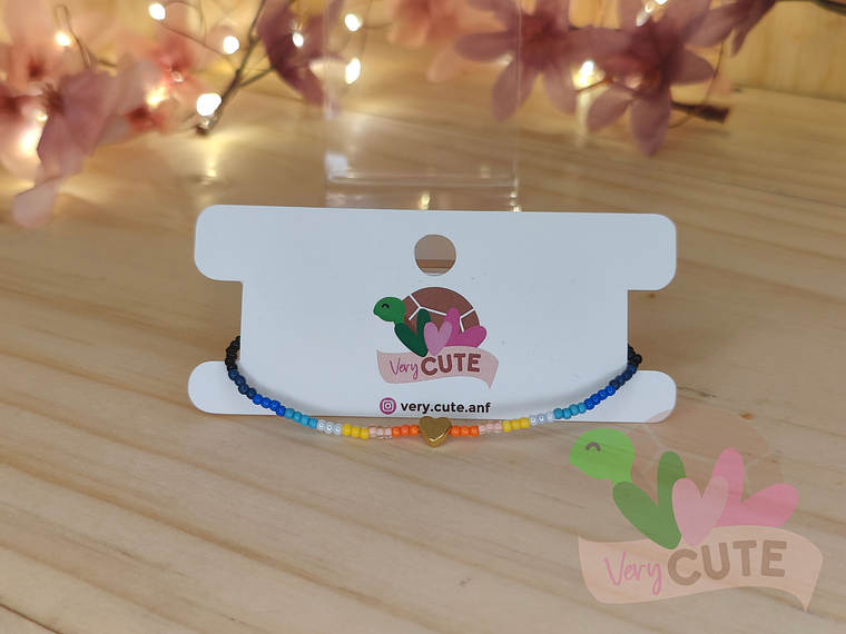 Pulsera Mostacilla Fina - Arcoíris 1