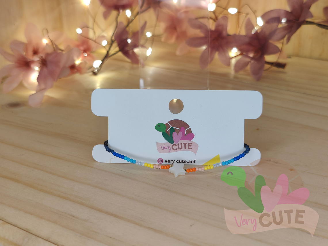 Pulsera Mostacilla Fina - Arcoíris 2