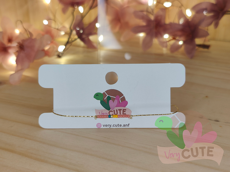 Pulsera Mostacillas Fina - Metálica 1