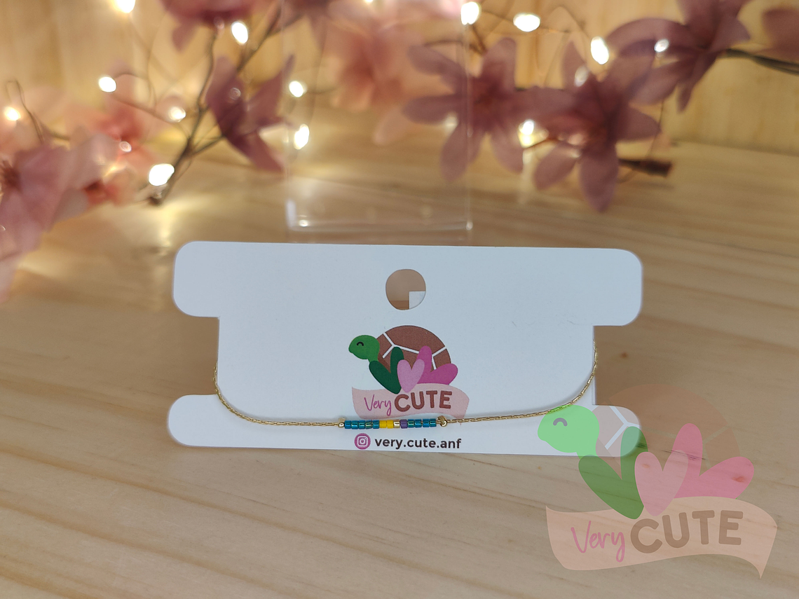 Pulsera Mostacillas Fina - Metálica 4