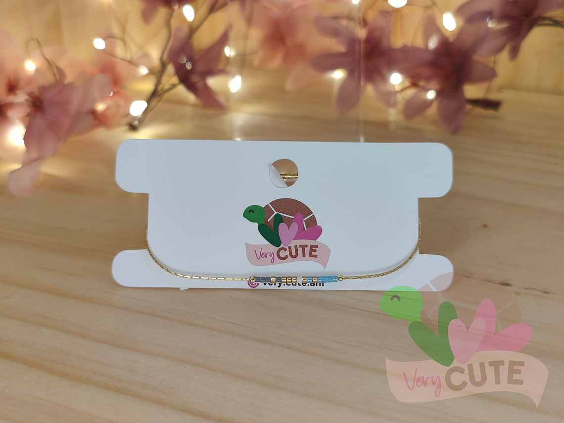 Pulsera Mostacillas Fina - Metálica 5