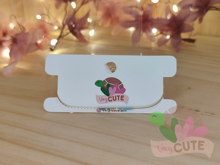 Pulsera Mostacillas Fina - Metálica 5