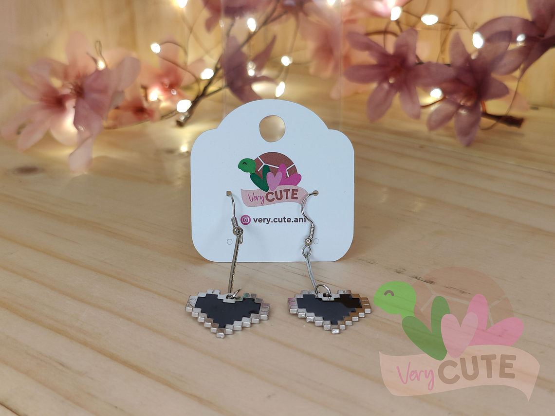 Aros Corazón Pixel 2