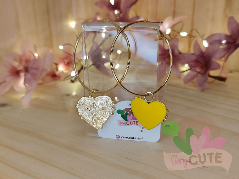 Aros Argolla Corazón 2