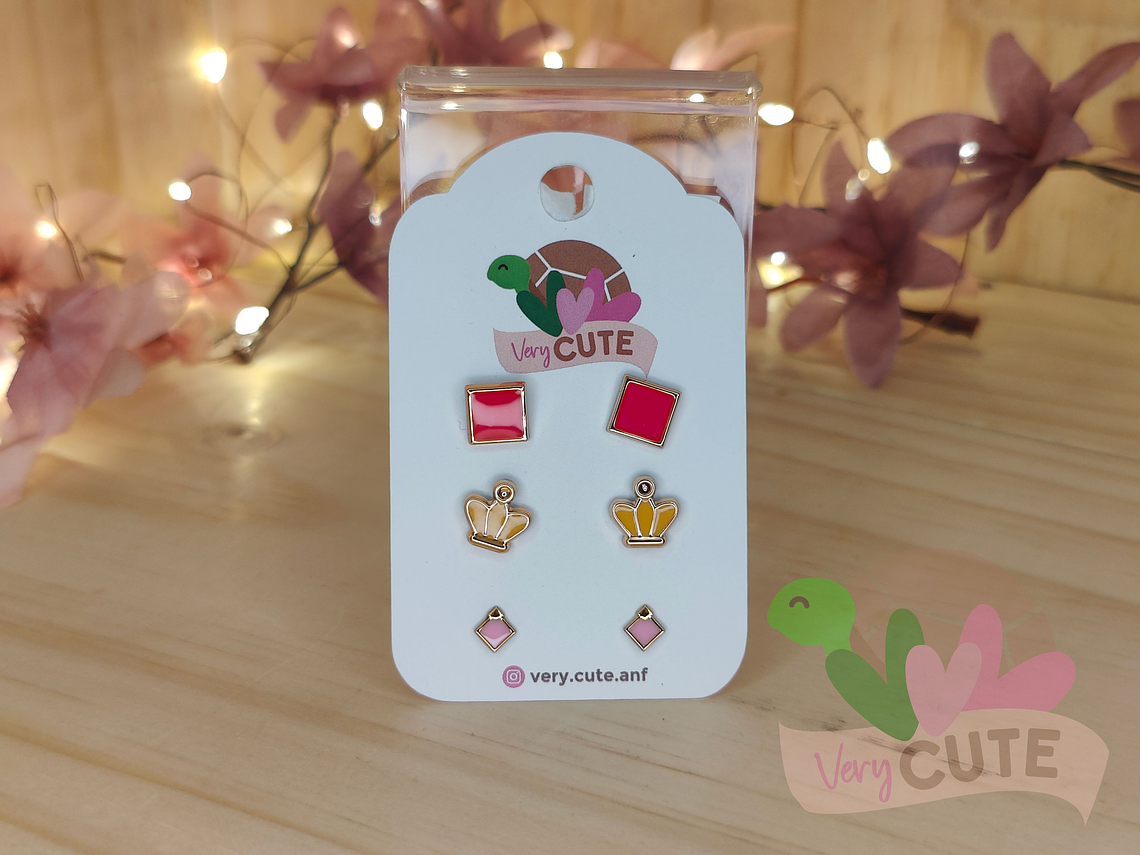 Set Aritos Esmaltados - Diseños 1