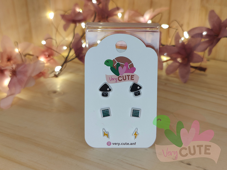 Set Aritos Esmaltados - Diseños 3