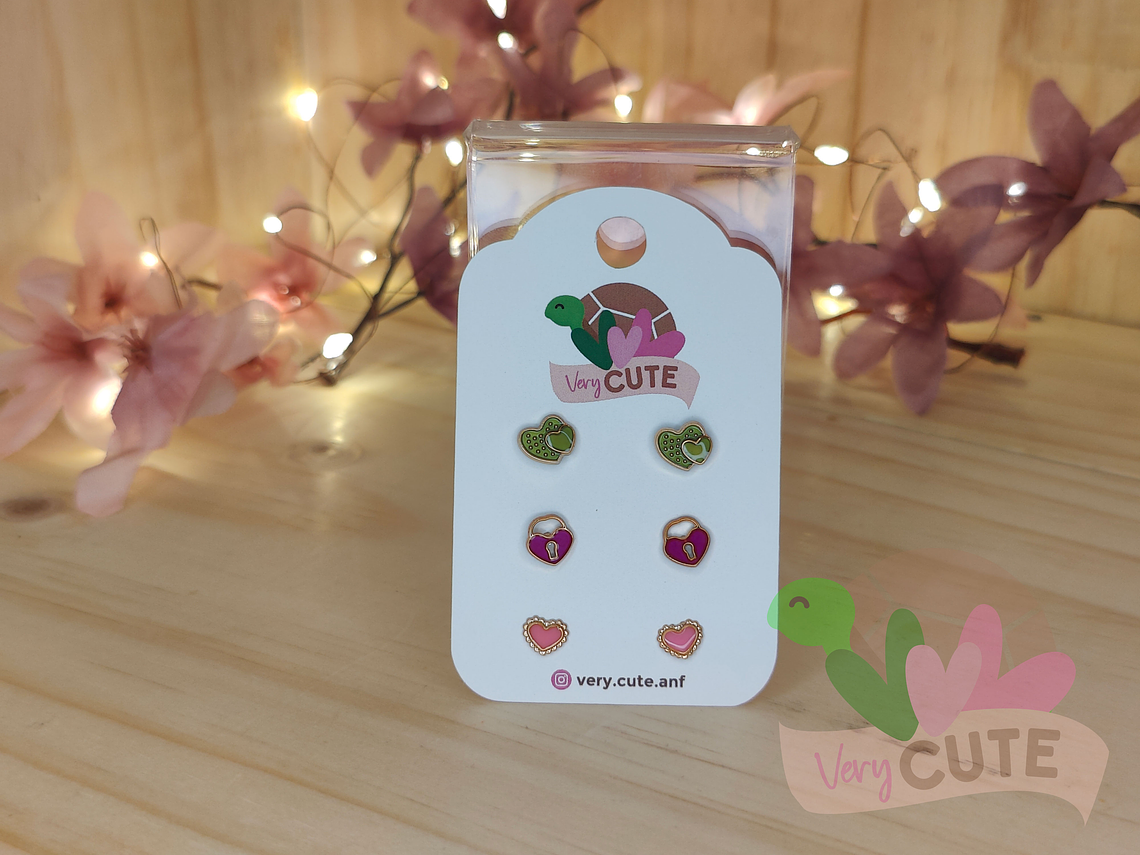 Set Aritos Esmaltados - Diseños 5