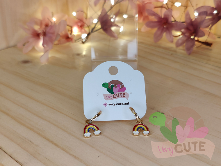 Aros Esmaltados Dorados - Diseños 2