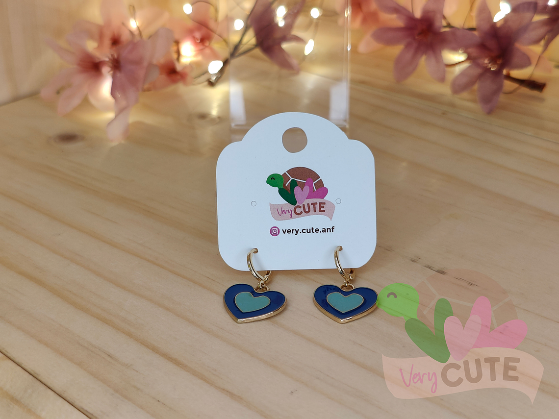 Aros Esmaltados Dorados - Diseños 5