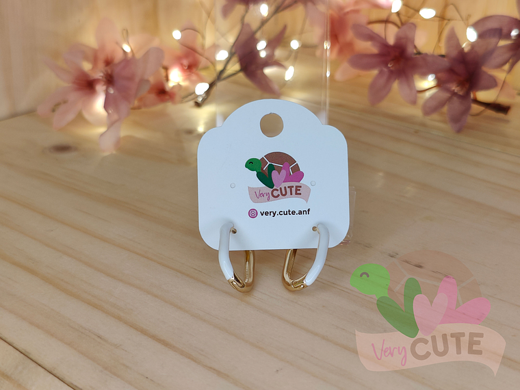 Aros Esmaltados Dorados - Diseños 9