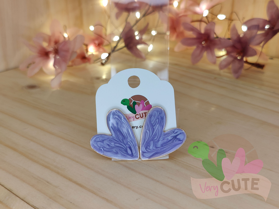 Aros Corazón Esmaltado 4