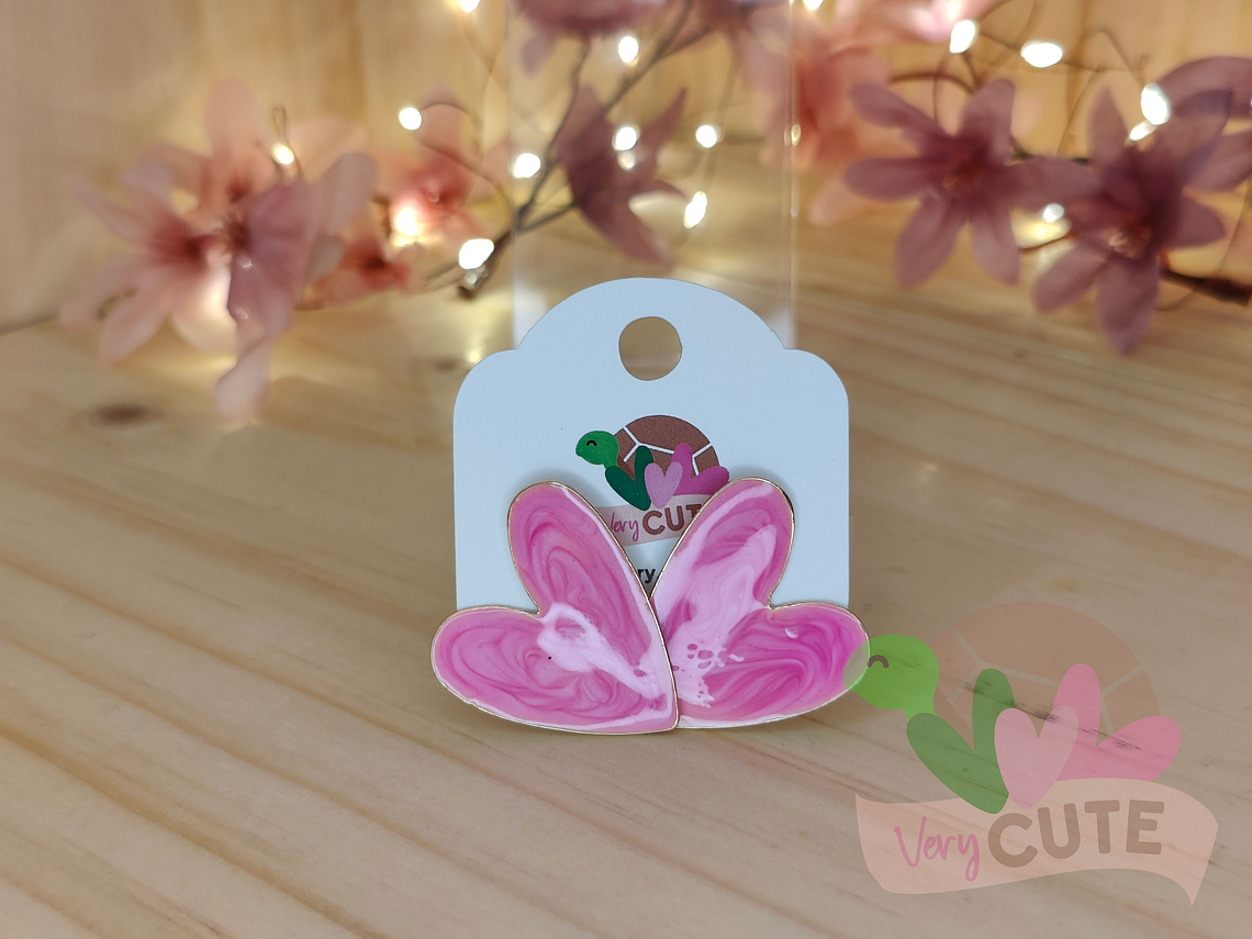 Aros Corazón Esmaltado 5