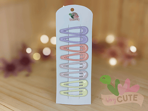 Set 4 pares pinza Pelo - Colores