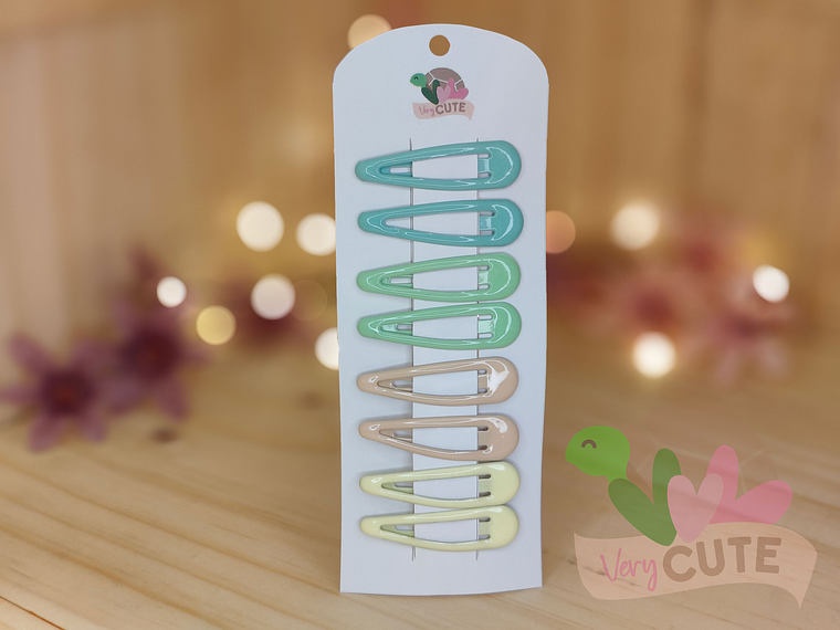 Set 4 pares pinza Pelo - Colores 6