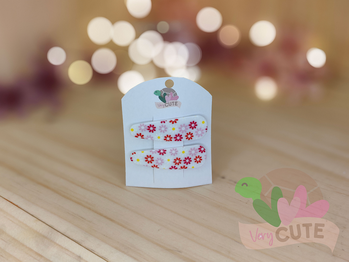 Pinza Pelo Diseño Flor - Colores 1