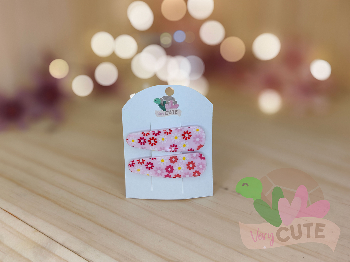 Pinza Pelo Diseño Flor - Colores 2