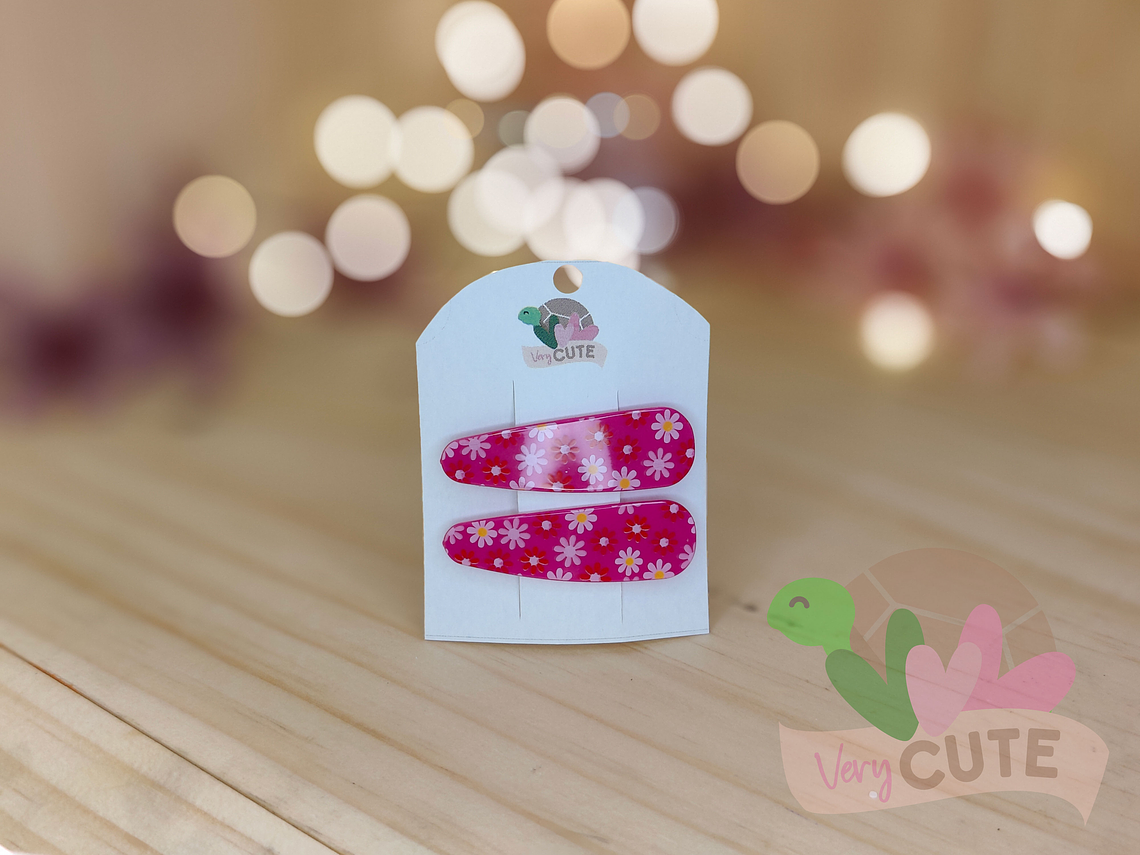 Pinza Pelo Diseño Flor - Colores 3