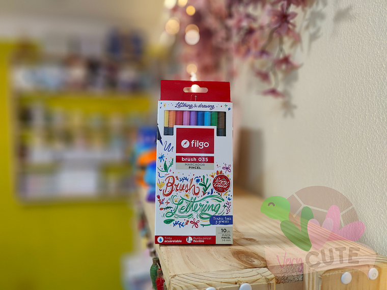 Marcador Punta Pincel - 10 colores 2