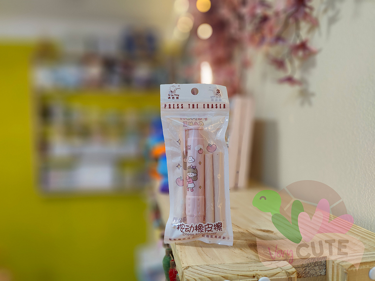 Goma de borrar Retráctil + Repuesto 3