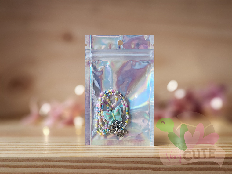 Collar Mostacillas Mariposas  3